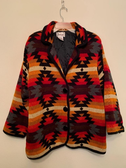 Worthington, XL, 16-18 Sweater Jacket, Lined, Shows Very Little Wear