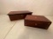 Pair of Antique, Wood Jewelry Boxes as Pictured