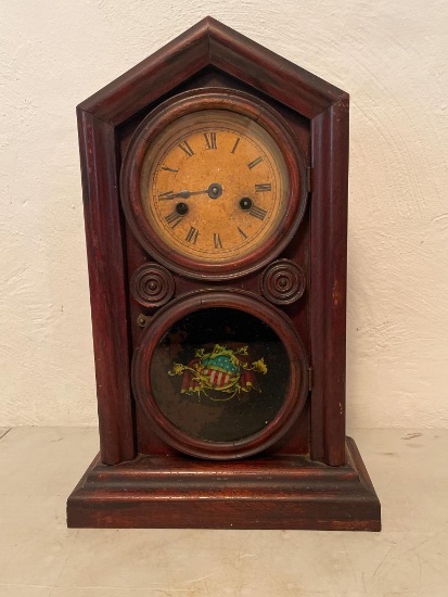 Antique Mantle Clock, Please Note Condition in Images, It is not currently functioning