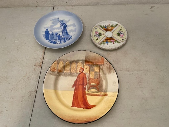 Three Porcelain, Decorative Plates