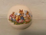 Royal Doulton Bunikins Porcelain, Painted Bank as Pictured, Just Over 3