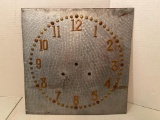 Interesting, Hand Made, Metal Clock Face, 12 1/2