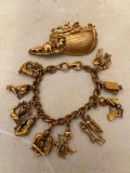 Religious Charm Bracelet and Noah's Ark Pin