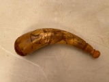Hand Carved and Signed, Small Horn, Powder Horn, 6
