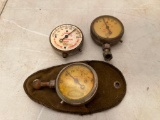 Group of Three Antique, Advertising Tire Gauges as Pictured