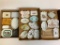 3 Flat Lots of Porcelain Trinket Dishes of Various Sizes - As Pictured