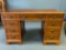 Desk w/9 Dovetail Drawers & Decorative Trim Edge. This is 30