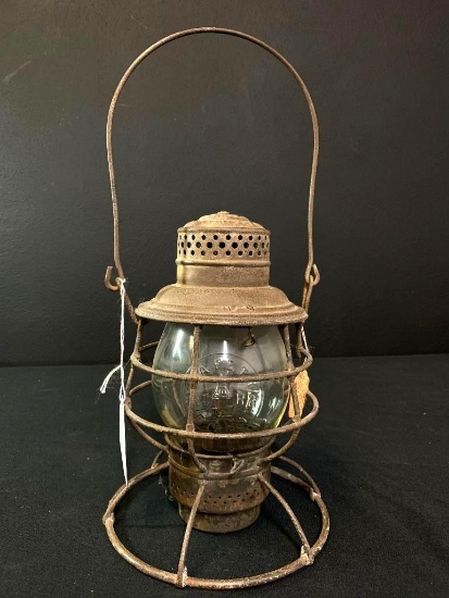 10" Antique Adams & Westlake B & O Railroad Lantern Clear Globe