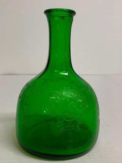 8" Vintage White House Vinegar Green Glass Bottle