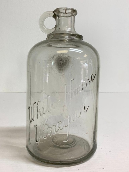 9.5" Vintage White House Vinegar Glass Jug