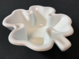 Milk Glass 4 Leaf Clover Bowl. This is 2.5