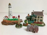 5 Piece Resin Lighthouse by Danbury Mint, House by Hawthorne & More. The Lighthouse is 6.5
