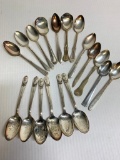 Mismatched Silver Plated Spoons Incl Presidential Spoons