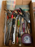 Tool Lot Incl Pliers, Screwdriver, Utility Knife & More