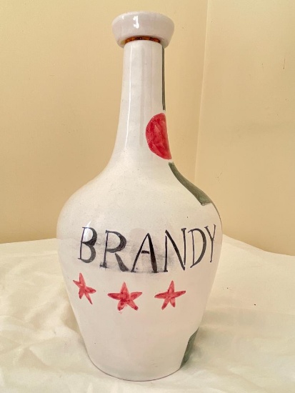 11" Hand Made Original Pottery Brandy Decantur Signed & Numbered by Artist Made in Italy