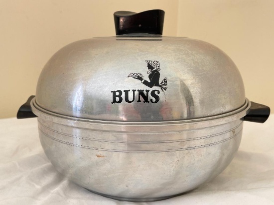 8" Vintage Aluminum Bun Warmer