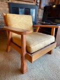 Vintage Ranch Oak Arm Chair. This is 29