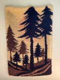 Hand Made Wall Tapestry, Yarn Art Item, 40 Inches by 28 Inches