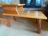 Vintage Ranch Oak Side Table. This is 21