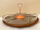 Wood, Metal & Glass Lazy Susan. This is 13