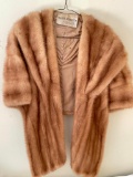 Vintage Mink Fur Wrap by Rike-Kuhmler Dayton, Oh. Monogram VMB on the Inside