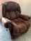 100% Polyester Rocker/Recliner w/Leather Look. Gently Used