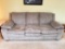 Light Tan Microfiber Sofa. Very Good Condition. This is 32