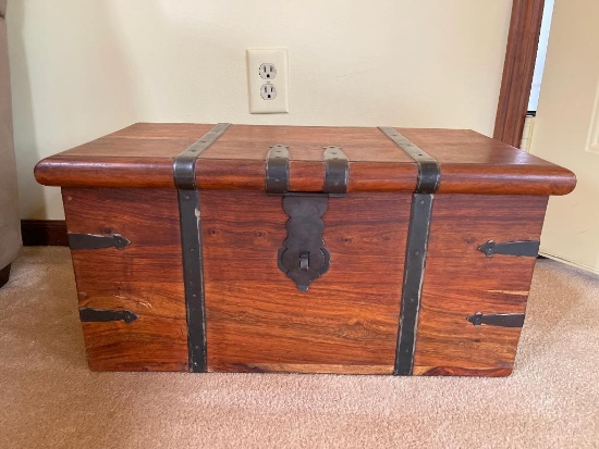Very Nice Wood Trunk. This is 12" T x 23" W x 12" D