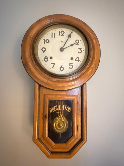 21" Vintage Regulator Pendulum Wall Clock