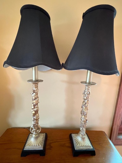 Pair of Lamps w/Shades. They are 27" Tall