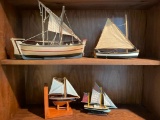 Set of 4 Decorator Sailboats. The Tallest is 12