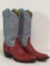 Men's Tony Lama El Ray Ostrich Cowboy Boots Size 9B
