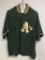 Vintage Majestic Oakland A's Bullpen Pullover 1/4 Zip Short Sleeve Jacket