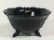 Onyx Glass Footed Candy Dish