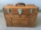 Vintage Union Steel Chest Corp Wood Chest w/7 Drawers & Mirror Leroy NY