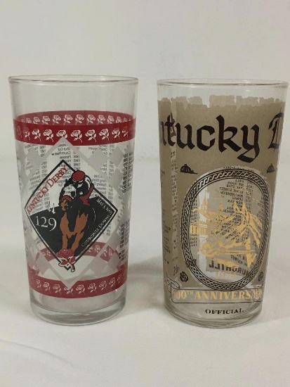 Pair of Kentucky Derby Cocktail Glasses