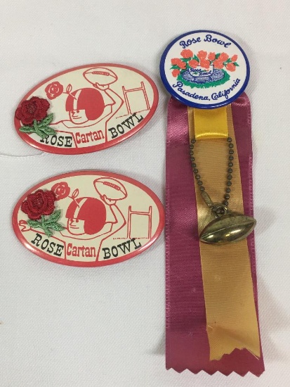 Group of 3 Rose Bowl Souvenir Pins