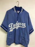 Vintage Majestic LA Dodgers Bullpen Pullover 1/4 Zip Short Sleeve Jacket