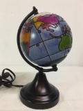 Stained Glass Style Globe Desk Lamp