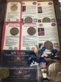 Vintage Lot Incl. Cincinnati Reds Commemorative Pins, Cap Medallions & More