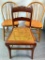 Three Vintage Wood Chairs