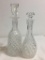 Lot of 2 Glass Decanters