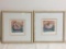 Pair of Matted and Framed Seashell Artwork