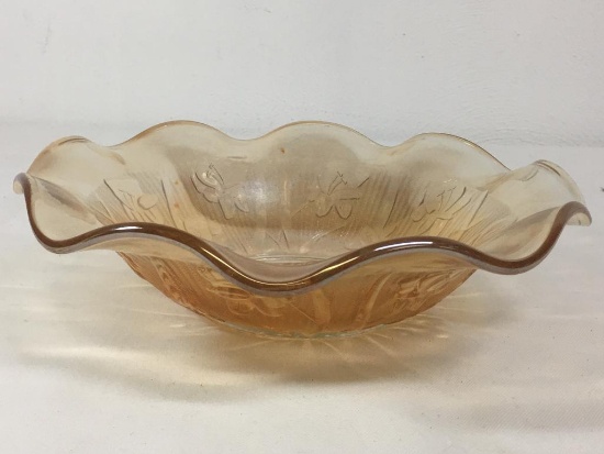 Decorative Floral Glass Bowl