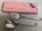 Sterling Silver Baby Fork and Spoon