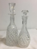 Lot of 2 Glass Decanters
