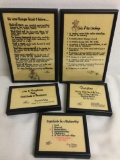 Variety of Framed Wall Hangings