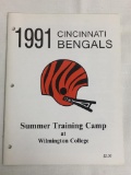 1991 Bengals Training Camp Program with Autographs