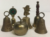 Group of 6 Brass Bells