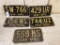 Group of 5 Vintage Aluminum Shorty Ohio License Plates